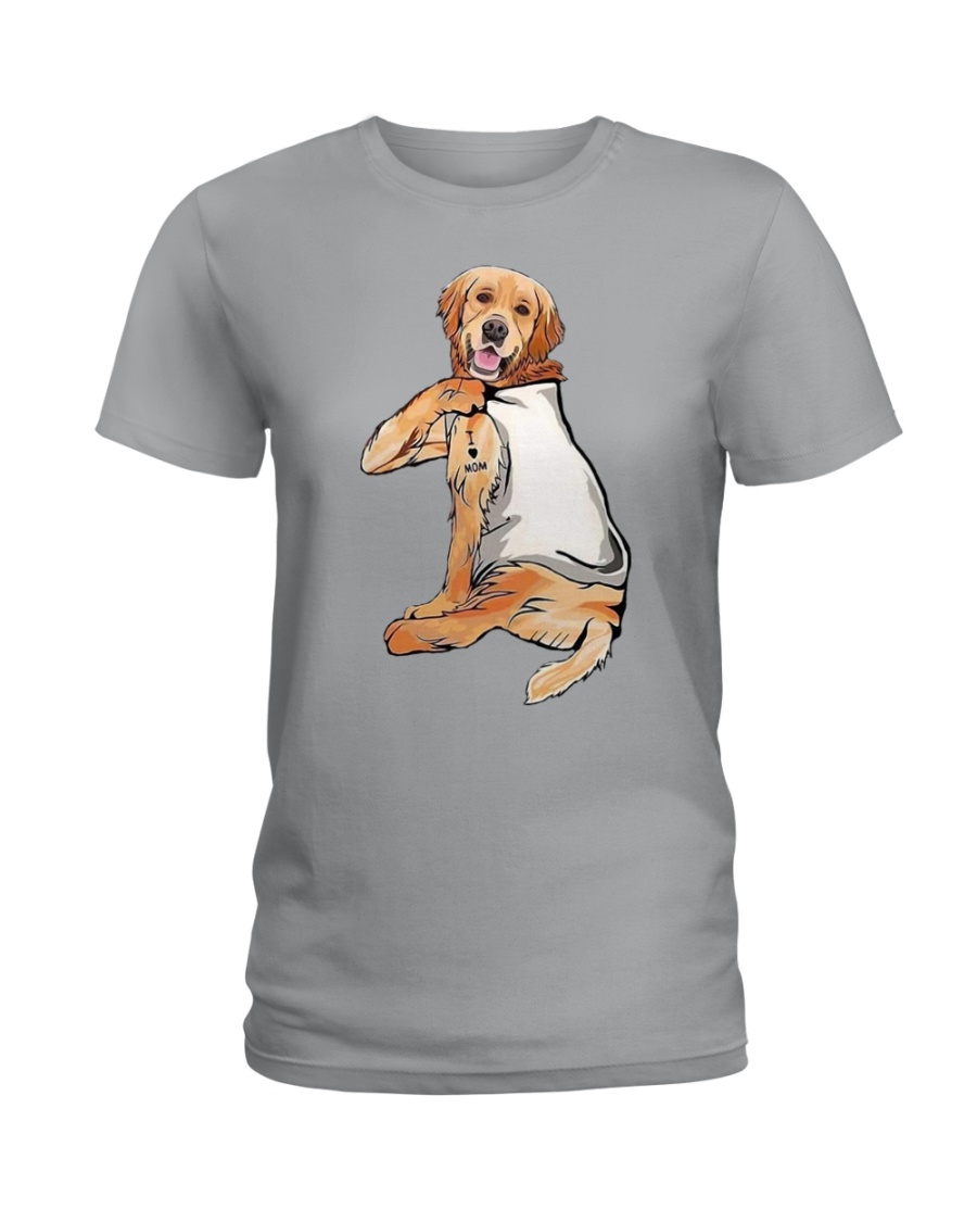 Limited Edition - Golden Retriever I Love Mom Ladies T-Shirt