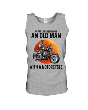 Never Underestimate An Old Man With A Motorcycle Unisex Tank tile