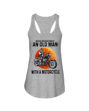 Never Underestimate An Old Man With A Motorcycle Ladies Flowy Tank tile
