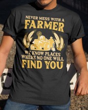 Never Mess With A Farmer Classic T-Shirt apparel-classic-tshirt-lifestyle-28