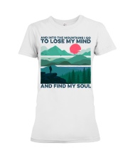 And Into The Mountains I Go Premium Fit Ladies Tee tile
