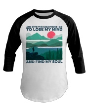 And Into The Mountains I Go Baseball Tee tile