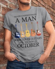 A Man Who Loves Guitar And Was Born In October Classic T-Shirt apparel-classic-tshirt-lifestyle-26