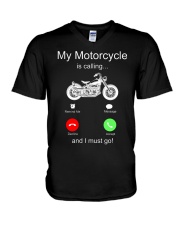 My Motorcycle Is Calling And I Must Go V-Neck T-Shirt tile