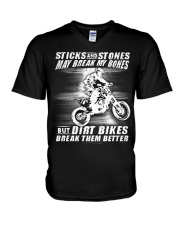 Dirt Bikes Break Them Better V-Neck T-Shirt tile