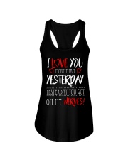 I Love You More Than Yesterday Ladies Flowy Tank tile