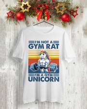I'm Not A Gym Rat - I'm A Gym Unicorn Classic T-Shirt lifestyle-holiday-crewneck-front-2
