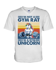 I'm Not A Gym Rat - I'm A Gym Unicorn V-Neck T-Shirt tile