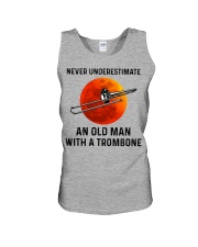 Never Underestimate An Old Man With A Trombone Unisex Tank tile