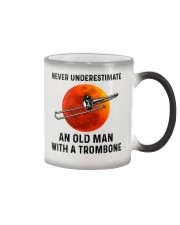 Never Underestimate An Old Man With A Trombone Color Changing Mug tile