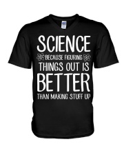 Science Because Figuring Things Out Is Better V-Neck T-Shirt tile