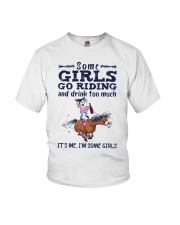 Some Girls Go Riding And Drink Too Much Youth T-Shirt tile
