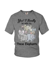 Yes - I Really Do Need All These Elephants Youth T-Shirt tile