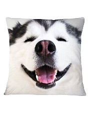 Big Face Husky Square Pillowcase thumbnail