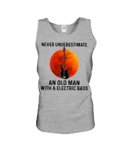 Never Underestimate An Old Man With A ElectricBass Unisex Tank tile