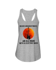 Never Underestimate An Old Man With A ElectricBass Ladies Flowy Tank tile
