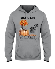 Just A Girl Who Loves Fall And Dogs Hooded Sweatshirt tile