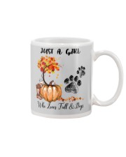 Just A Girl Who Loves Fall And Dogs Mug tile