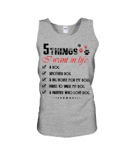 5 Things I Want In Life Unisex Tank tile