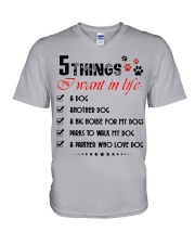 5 Things I Want In Life V-Neck T-Shirt tile