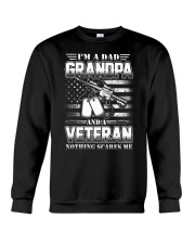 Dad Grandpa Veteran Nothing Scares Me Crewneck Sweatshirt tile