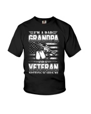 Dad Grandpa Veteran Nothing Scares Me Youth T-Shirt tile