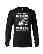 Dad Grandpa Veteran Nothing Scares Me Long Sleeve Tee tile