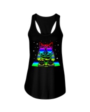 Cat DJ Ladies Flowy Tank tile
