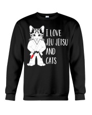 I Love Jiu Jitsu And Cats Crewneck Sweatshirt tile