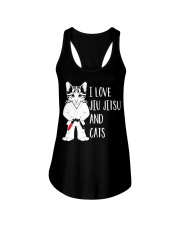 I Love Jiu Jitsu And Cats Ladies Flowy Tank tile