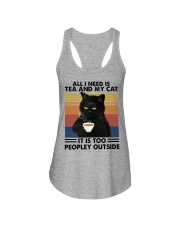 All I Need Is Tea And My Cat Ladies Flowy Tank tile
