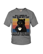 All I Need Is Tea And My Cat Youth T-Shirt tile