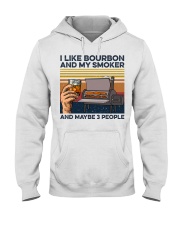 I Like Bourbon And My Smoker - And Maybe 3 People Hooded Sweatshirt tile