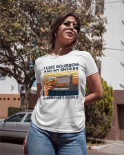 I Like Bourbon And My Smoker - And Maybe 3 People Ladies T-Shirt apparel-ladies-t-shirt-lifestyle-02