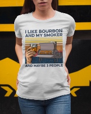 I Like Bourbon And My Smoker - And Maybe 3 People Ladies T-Shirt apparel-ladies-t-shirt-lifestyle-04