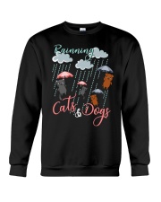 Raining Dog Cat Crewneck Sweatshirt tile