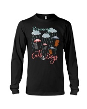 Raining Dog Cat Long Sleeve Tee tile