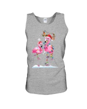 Flamingos Christmas Unisex Tank tile