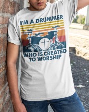 I'm A Drummer - Who Is Created To Worship Classic T-Shirt apparel-classic-tshirt-lifestyle-27