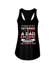 Proud To Be A Veteran And Dad Ladies Flowy Tank tile