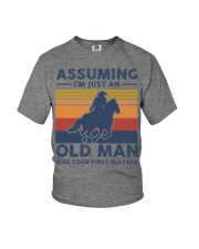 Assuming Im Just An Old Man Was Your First Mistake Youth T-Shirt tile