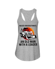 Never Underestimate An Old Man With A Loader Ladies Flowy Tank tile