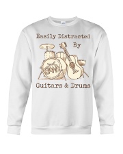 Easily Distracted By Guitars And Drums Crewneck Sweatshirt tile