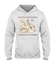 Easily Distracted By Guitars And Drums Hooded Sweatshirt tile