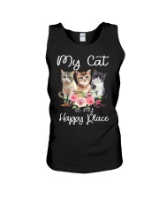 Cat Happy Place Unisex Tank tile