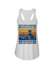 Dog And Cannabis Make Me Happy Ladies Flowy Tank tile