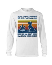 Dog And Cannabis Make Me Happy Long Sleeve Tee tile