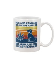 Dog And Cannabis Make Me Happy Mug tile