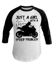 Just A Girl With A Speed Problem Baseball Tee tile