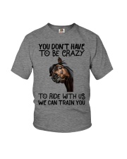 You don't have to be crazy to ride with us Youth T-Shirt tile